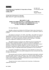 Decisión Nº 4/05 fortalecimiento de la cooperación judicial en asuntos penales concernientes a la lucha contra el terrorismo
