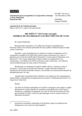 Decisión Nº 7/03 medidas de seguridad en los documentos de viaje