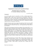Izvještaj OSCE-ove Specijalne predstavnice i koordinatorice za borbu protiv trgovine ljudima, povodom njene posjete Bosni i Hercegovini
