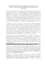 OSCE support to the implementation of United Nations Security Council Resolution 1540 (2004) OSCE support to the implementation of United Nations Security Council Resolution 1540 (2004)