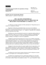 Ministerial Statement on the Negotiations on the Transdniestrian Settlement Process in the "5+2" Format