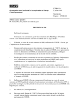 Le Conseil permanent Decision No 314