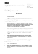 El Consejo Permanente Decisión Nº 314