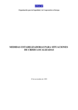 Medidas estabilizadoras para situaciones de crisis localizadas