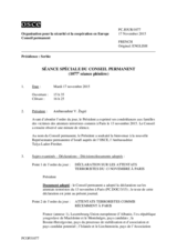 Journal de la 1077ème séance spéciale du Conseil permanent