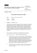 Diario de la 804ª Sesión plenaria del Foro de Cooperación en materia de Seguridad  