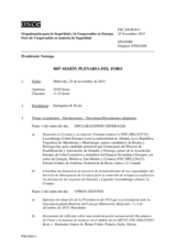 Diario de la 805ª Sesión plenaria del Foro de Cooperación en materia de Seguridad  