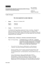 Journal der 799. Plenarsitzung des Forums