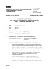 Giornale della 61a Riunione congiunta del Foro di cooperazione per la sicurezza e del Consiglio permanente