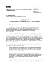 Il Consiglio permanente Decisione N. 732