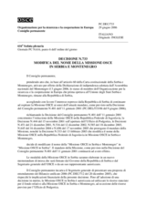 Decisione N.733 del Consiglio permanente