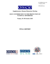 Final report: OSCE Contribution to the Protection of National Minorities