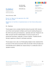 Statement by the Czech Presidency of the Council of the European Union on implementation of the Vienna Document 1999
