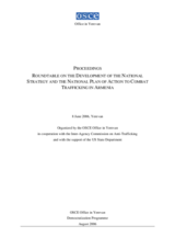 Proceedings from the roundtable on the National Strategy and the National Plan of Action to Combat Trafficking in Armenia