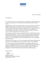 Proceedings from roundtables on the National Referral Mechanism for Victims of Trafficking 2005