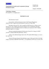 Permanent Council Decision No. 168