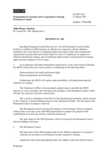 Permanent Council Decision No. 160