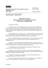 Decision No. 16/09, Issues Relevant to the Forum for Security Co-operation