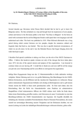 Address by the Minister of Foreign Affairs of the Republic of Slovenia as incoming Chair of the OSCE 