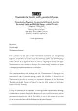 Address by Marc Perrin de Brichambaut, OSCE Secretary General