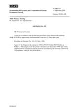 Permanent Council Decision No. 255