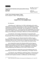 Beschluss Nr. 5/14 über die Verhütung von Korruption