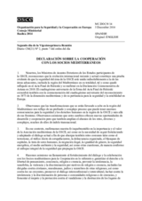 Declaración sobre la cooperación con los Socios mediterráneos