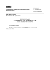 Permanent Council Decision No. 693