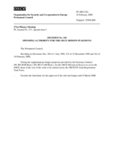 Permanent Council Decision No. 342