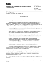 Permanent Council Decision No. 296/Corrected reissue (es)