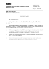 Permanent Council Decision No. 259