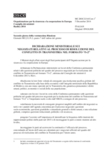 Ministerial Statement on the Negotiations on the Transdniestrian Settlement Process in the "5+2" Format