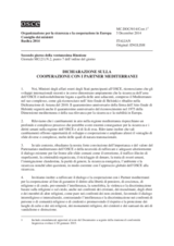 Dichiarazione sulla cooperazione con i Partner mediterranei