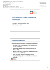 Presentation by Mr. Dorjdari Namkhaijantsan, Manager