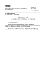 Permanent Council Decision No. 725