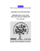 Montenegro, Presidential Election, 5 and 19 October 1997: Final Report