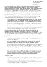 Draft Declaration on Fundamental Freedoms in the Digital Age