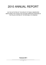 Report of the Public Monitoring Group on Police Detention Centres for 2010 