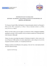 Memorandum of Co-operation between the General Prosecutor's Office and the OSCE 