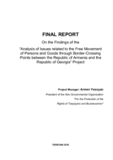Analysis of Armenian-Georgian cross border movement