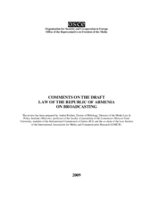 Review of Armenia's broadcasting legislation