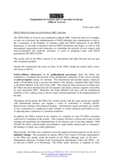 Review of the OSCE Office in Yerevan activities in 2002