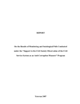 Report on monitoring of civil service recruitment and attestation processes
