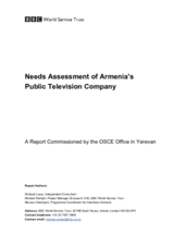 Needs assessment of Armenia's Public TV