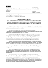 Ministererklärung zur Arbeit der Ständigen Konferenz zu politischen Fragen im Rahmen des Verhandlungsprozesses zur Beilegung der Transnistrien-Frage im „5+2“-Format