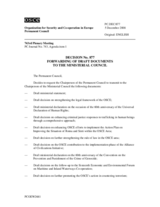 Decision No. 877, Forwarding of Draft of Documents to the Ministerial Council