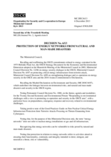 Decision No. 6/13 on the protection of energy networks from natural and man-made disasters