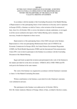 Report of the CSCE Venice Seminar on Economic, Scientific and Cultural Co-operation in the Mediterranean within the Framework of the Results of the Valletta Meeting of Experts