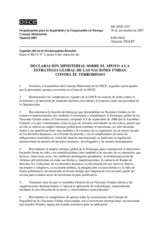 Ministerial Statement on Supporting the United Nations Global Counter-Terrorism Strategy (es)