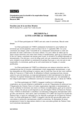 Decision No. 1 on Combating Terrorism (fr)
